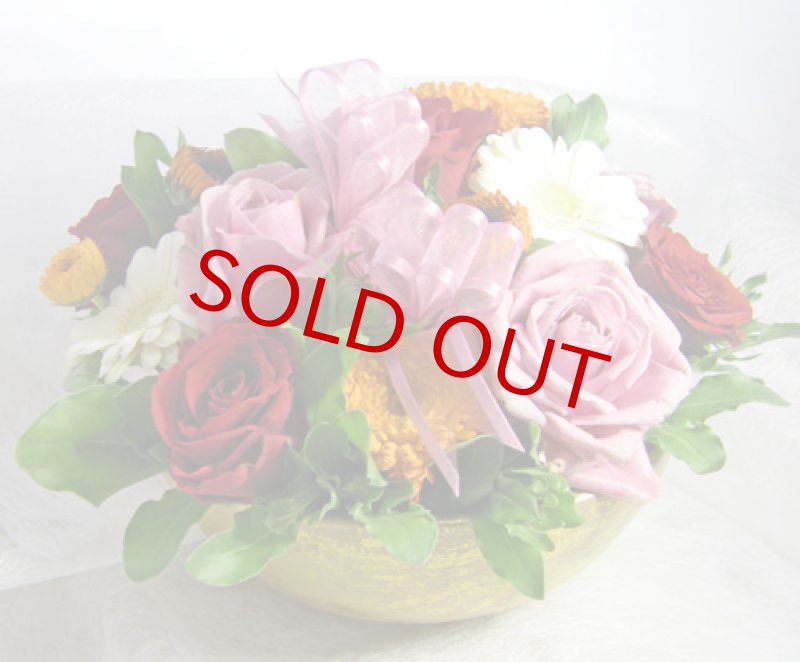 画像4: バラとキンセンカのアレンジメント (4)