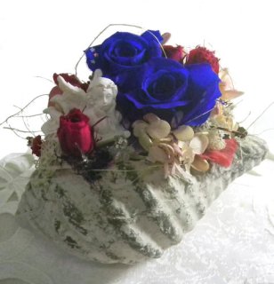 プリザーブドフラワーのハートのブーケ〜heart to heart|フラワー