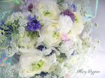 画像1: ラナンキュラスと矢車草の花束 (1)