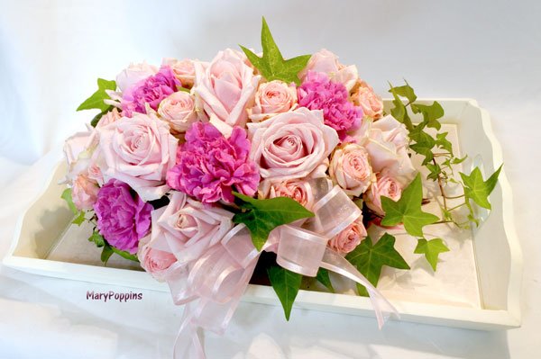 ピンクハウス 【希少】上品な白薔薇バレッタ 2個セット 生花】バラ ジリアン(オフホワイト系 ロゼット咲)クニエダ□今週