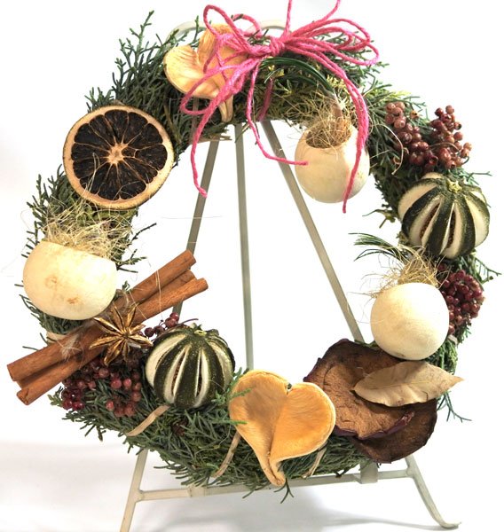 クリスマスリース(*^^*) フレッシュリース　木の実リース クリスマスリース(*^^*) フレッシュリース 木の実リース