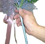 画像4: 水色紫陽花とシルバーリーフのブーケ (4)