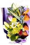 画像1: 蓮花と鬼灯の花束 (1)