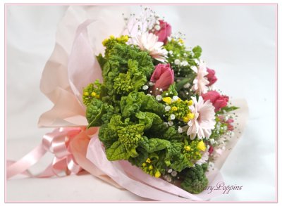 画像2: 菜の花とチューリップの花束