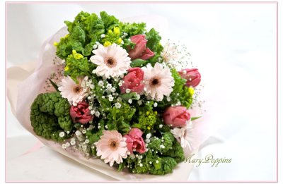画像3: 菜の花とチューリップの花束