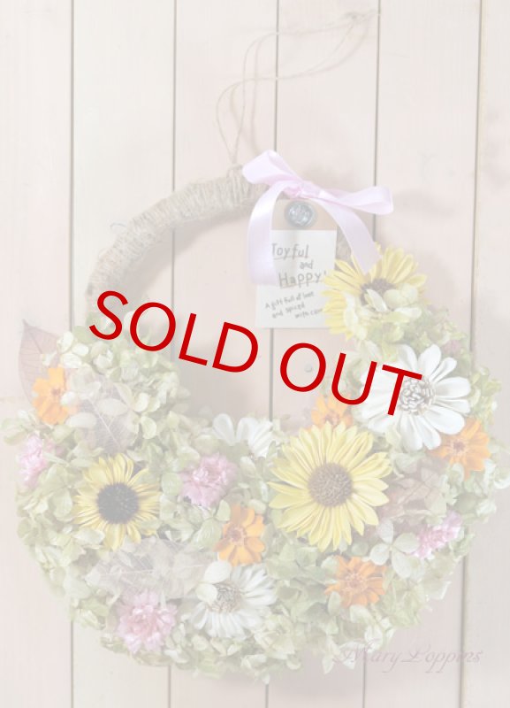 画像3: 紫陽花と向日葵のリース・Summer-Memories (3)