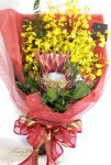 画像4: キングプロテアとオンシジウムの花束 (4)
