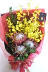 画像3: キングプロテアとオンシジウムの花束 (3)