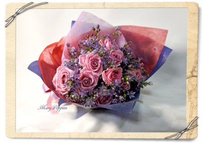 画像1: イブニングスターと薔薇の花束