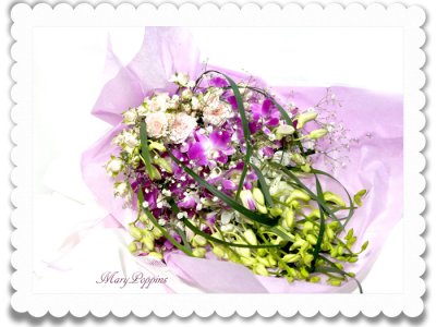 画像3: デンファレとミニバラの花束