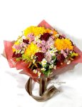 画像2: マリーゴールドとミニバラの花束 (2)
