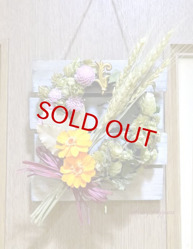 画像2: ホップと麦のドライフラワー・リース (2)