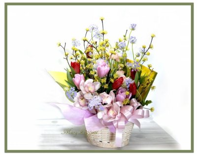 画像3: 山茱萸（サンシュユ）のアレンジメント・春黄金花