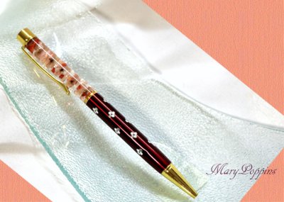 画像1: ハーバリウム・ボールペン〜万両（マンリョウ）