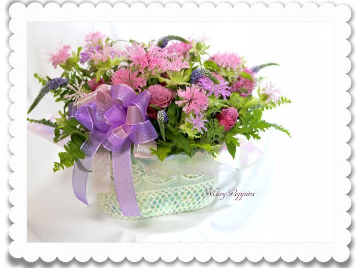 モナルダ ベルガモット のアレンジメント フラワーギフトmarypoppins