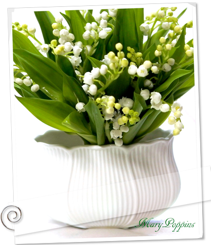 スズランの花束と花器セット