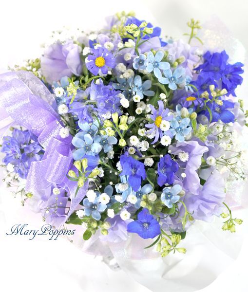 青い小花のアレンジメント〜blooms of blue2